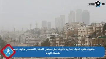 «تنبيه هام» أجواء غبارية تأثيرها على مرضى الجهاز التنفسي وكيف تحمي نفسك اليوم